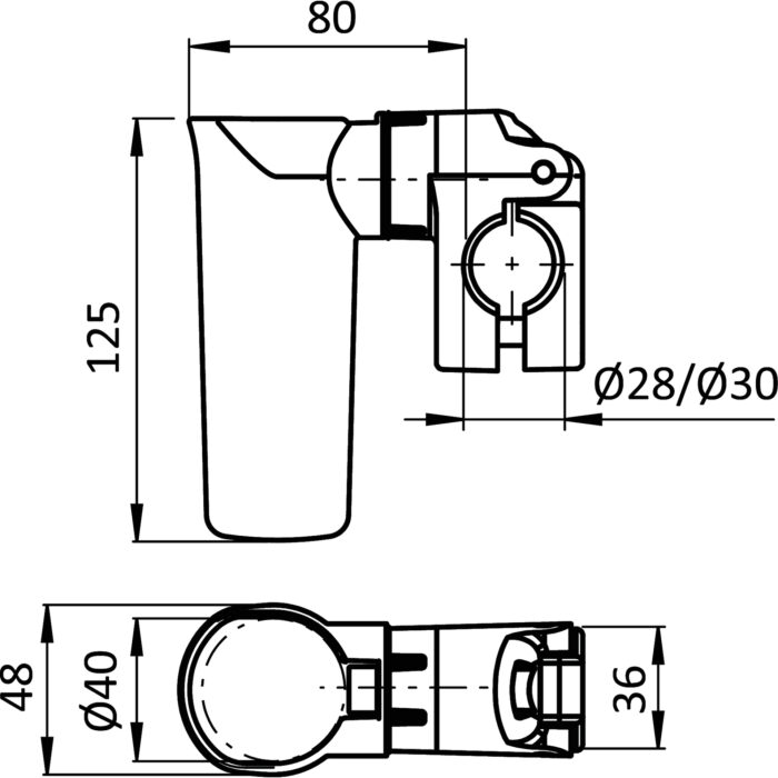 Werkzeugköcher FX D50 für Rundrohre D28 / D30 – Bild 2