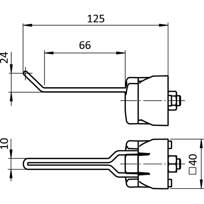 Werkzeughaken FX 66/27 - 13 für Profile 40 / 45, Nut 8 / 10 – Bild 2