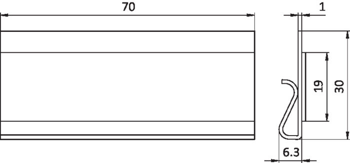 KANBAN-Clip Dokumentenhalter 70 x 30