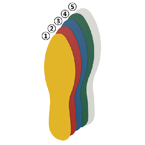 Bodenmarkierung Fuss-Form 90