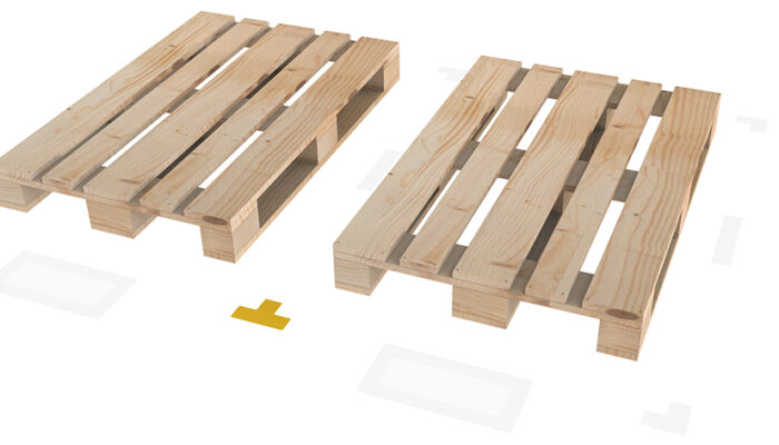 Bodenmarkierung T-Form 50