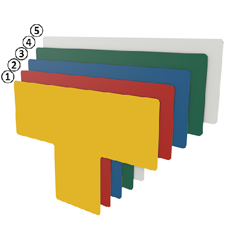 Bodenmarkierung T-Form 75