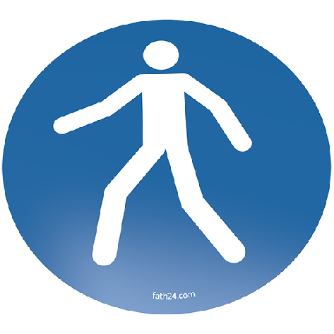 Fußgängerweg benutzen Bodenschild