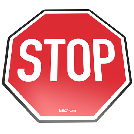 Stop Bodenschild